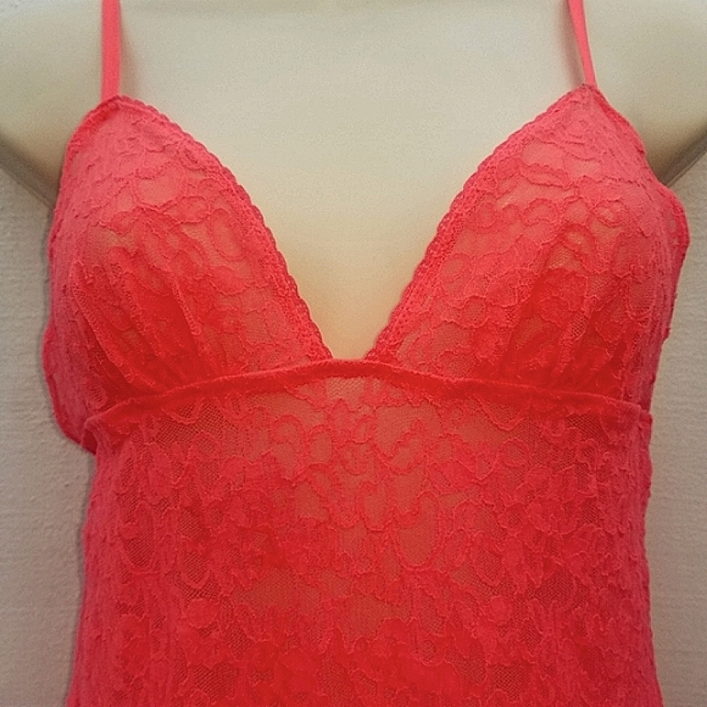 Victoria's Secret Coral Lace Chemise